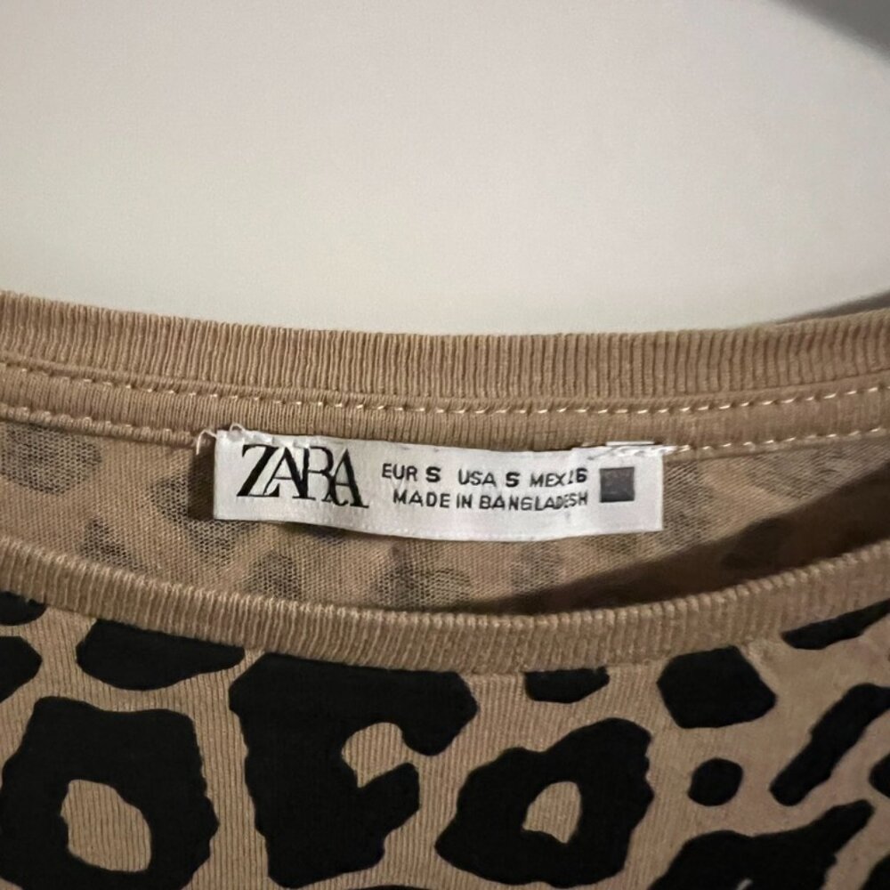 2/$25 - ZARA Ladies Leopard Print Shirt - Picture 3 of 7